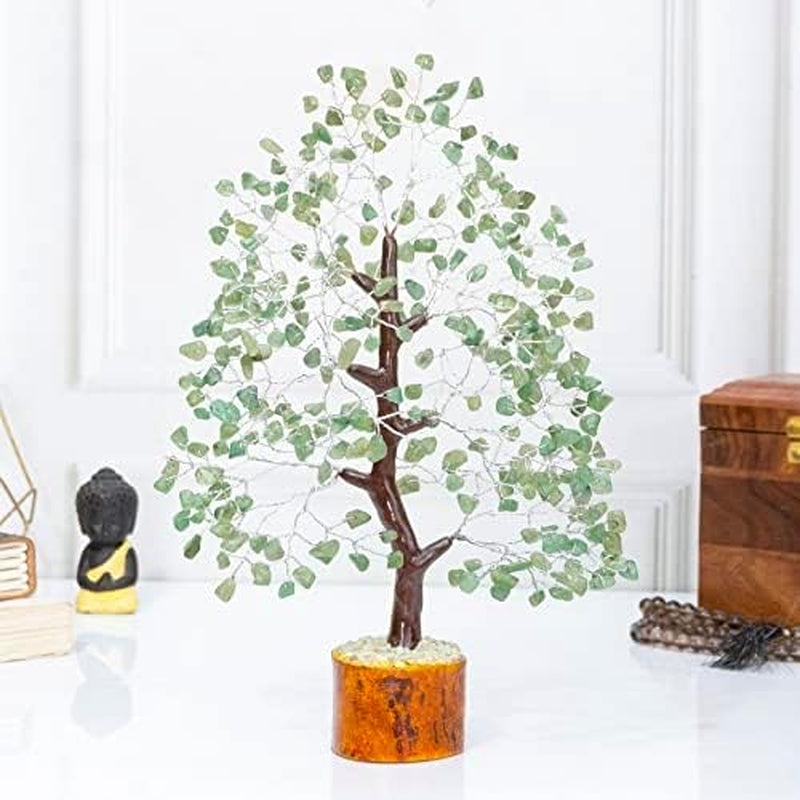 Green Jade Crystal Tree of Life - Chakra Tree for Positive Energy, Gemstone Tree, Feng Shui Tree Decor - Money Tree Bonsai - Healing Crystal Tree - Meditation Accessories, Spiritual Gift - Gem Tree