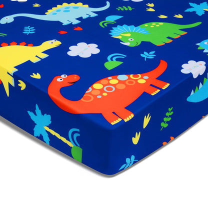 Crib Sheets for Boys Fitted Crib Sheet Baby Sheet for Standard Crib and Toddler Mattresses Nursery Bedding Sheet Crib Mattress Sheets for Boys and Girls1 Pack Dinosaur Toddler Sheet