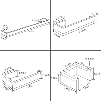 Four Piece Bathroom Accessories Set Stainless Steel Wall Mounted,Brushed Nickel Finished