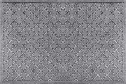 Waterhog Door Mat, 3' X 5' Made in USA, Durable and Decorative Floor Covering, Skid Resistant, Indoor/Outdoor, Water-Trapping, Cordova Collection, Medium Grey