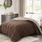 Lightweight Twin Comforter - Brown down Alternative Comforters Twin Size Bed, All Season Duvet Insert Quilted Reversible Bedding Comforter Soft Twin Size Chocolate Brown/Beige