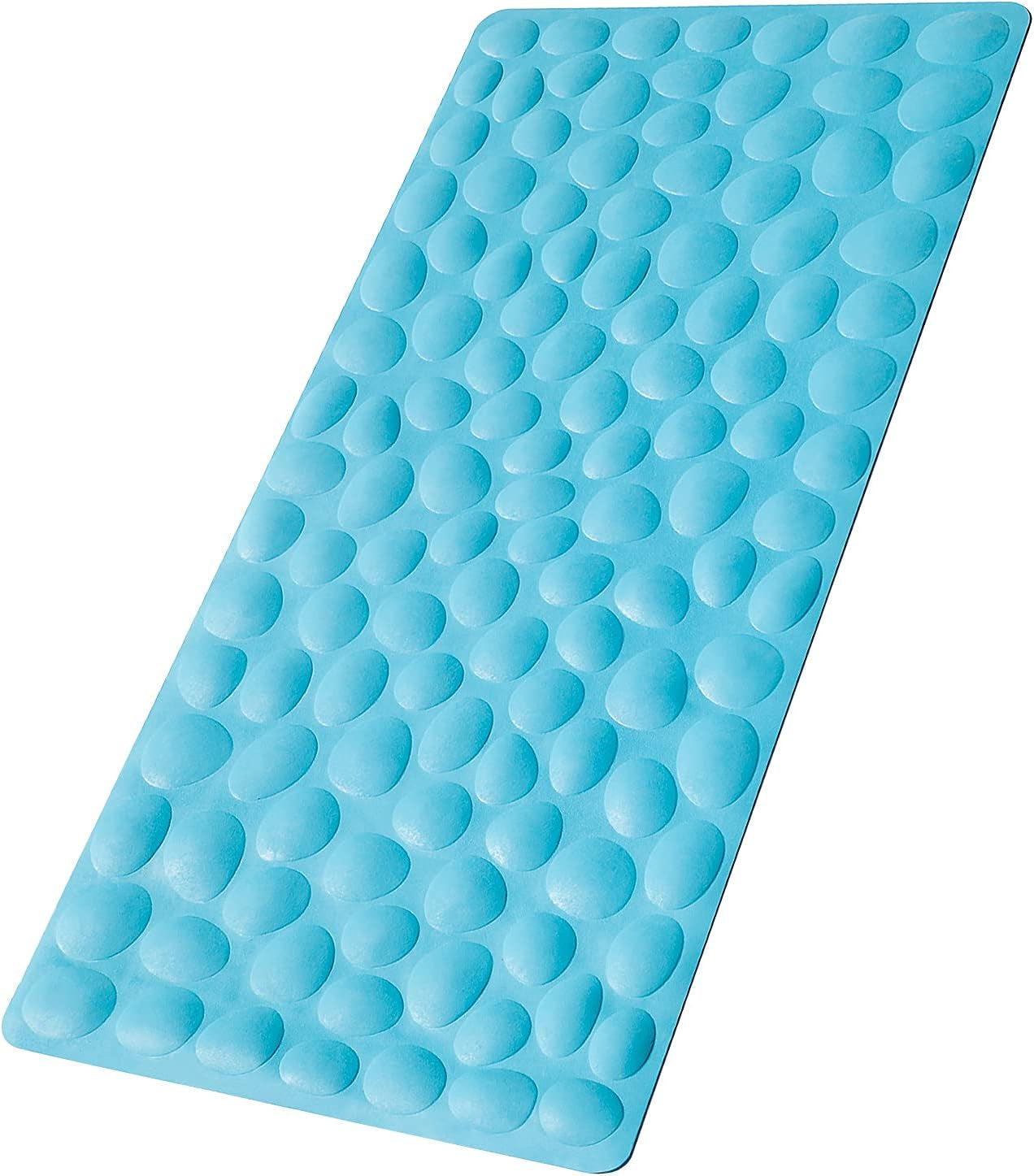 Baby Bath Mat: Bathmats for Bathtub Nonslip Bathroom Rubber Mat for Laundry, Tub Mats with Hundreds of Suction Cups for Kids, Elderly, 31.5X15.75 Inches (Blue)