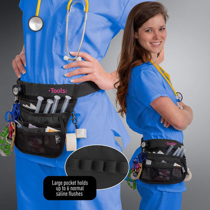 Kangapak Nurse Fanny Pack Multi Compartment Waist Organizer Tool Bag for Students, Practitioners & Medical Professionals