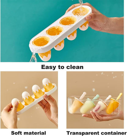 Homemade Popsicle Mold for Kids, Small Reusable Easy Release Silicone Bpa-Free Ice Cream Maker DIY Teething Mini Popsicle for Toddlers & Babby