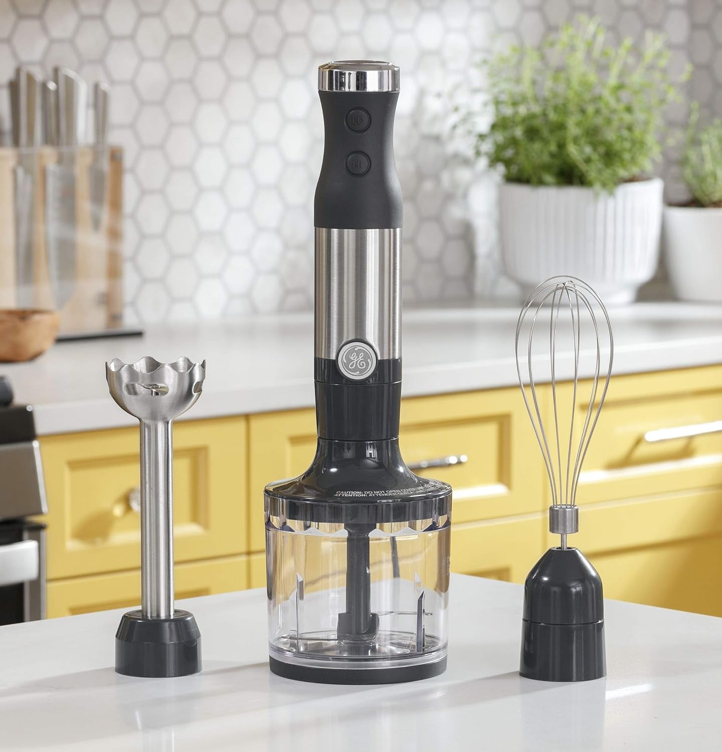 Immersion Blender | Handheld Blender for Shakes, Smoothies, Baby Food & More | Includes Whisk & Blending Jar | 2-Speed | Interchanable Attachment for Easy Clean | 500 Watts | Stainless Steel