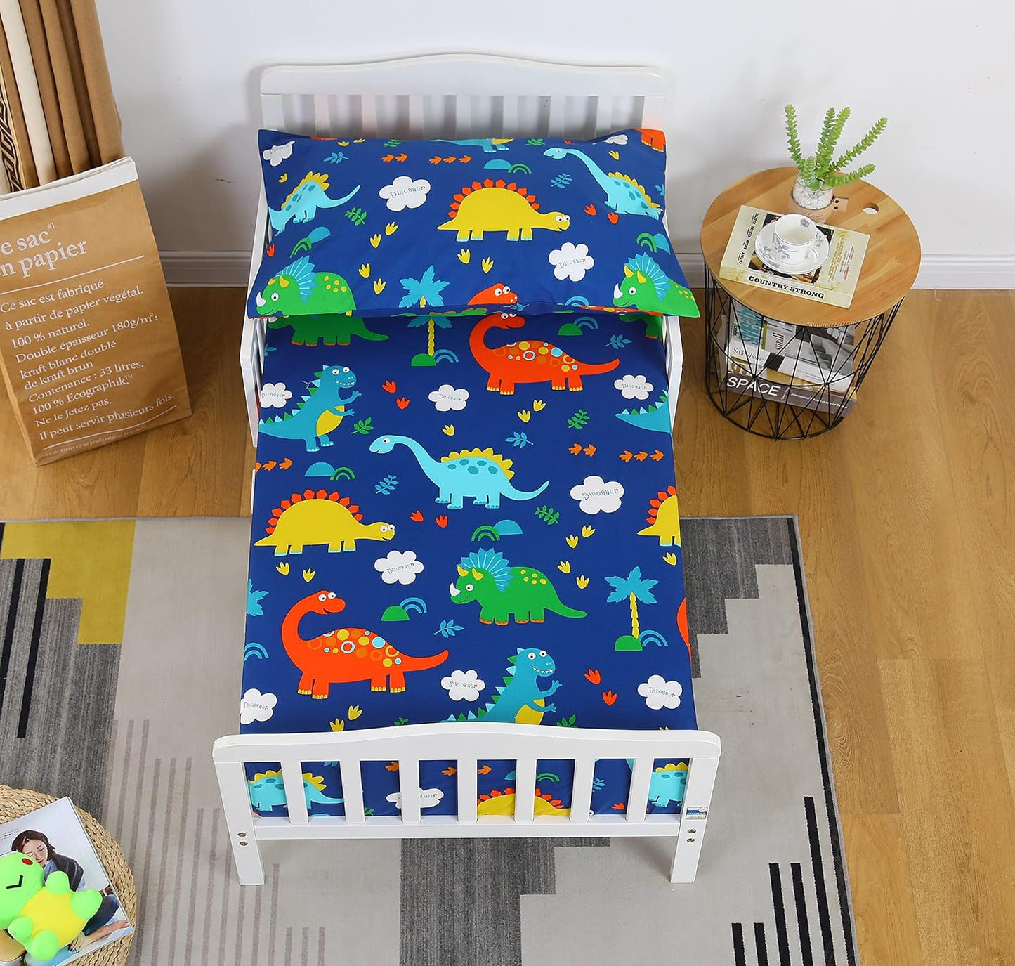 Crib Sheets for Boys Fitted Crib Sheet Baby Sheet for Standard Crib and Toddler Mattresses Nursery Bedding Sheet Crib Mattress Sheets for Boys and Girls1 Pack Dinosaur Toddler Sheet