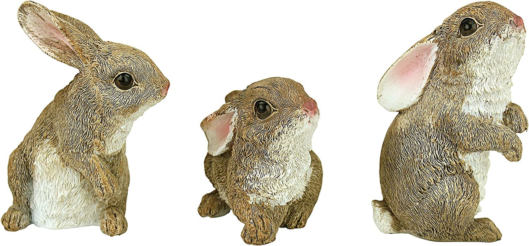 QM92008 the Bunny Den Rabbits Indoor/Outdoor Garden Animal Statues, 3 Inches Wide, 4 Inches Deep, 5 Inches High, Full Color Finish