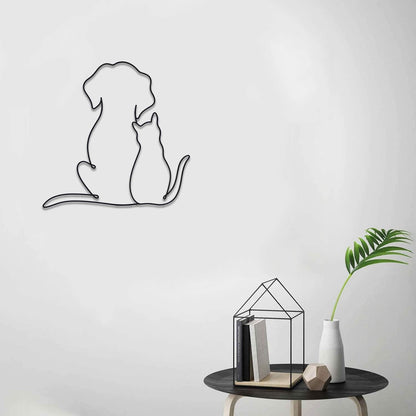 Metal Dog Wall Decor | Dog Wall Art | Metal Wall Art | Metal Wall Decor | Minimalist Room & Living Room Wall Décor (Sleeping Labrador) (Love)