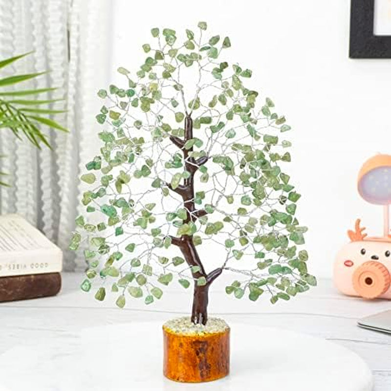 Green Jade Crystal Tree of Life - Chakra Tree for Positive Energy, Gemstone Tree, Feng Shui Tree Decor - Money Tree Bonsai - Healing Crystal Tree - Meditation Accessories, Spiritual Gift - Gem Tree