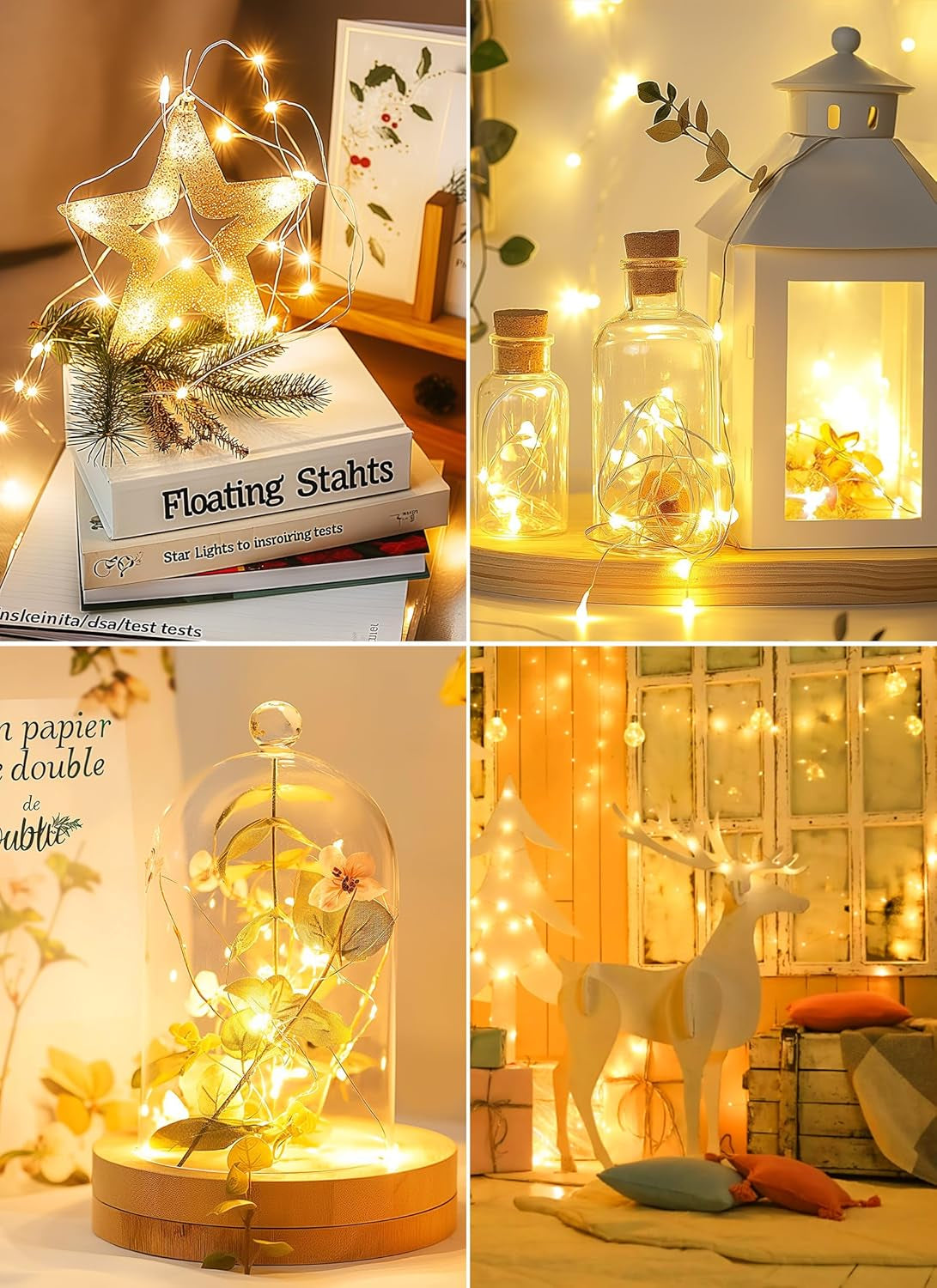 Fairy String Lights, 33Ft 100 LED Mini Battery Operated Fairy Lights Copper Wire Twinkle Lights Mason Jar Lights, Waterproof Starry Firefly Lights for Party Wedding Christmas Decor