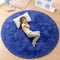 round Rug 6X6 Feet Fluffy Soft Area Rugs for Kids Girls Room Princess Castle Plush Shaggy Carpet Cute Circle Nursery Rug for Kids Teen'S Bedroom Home Decor Large Circular Carpet, Navy Blue