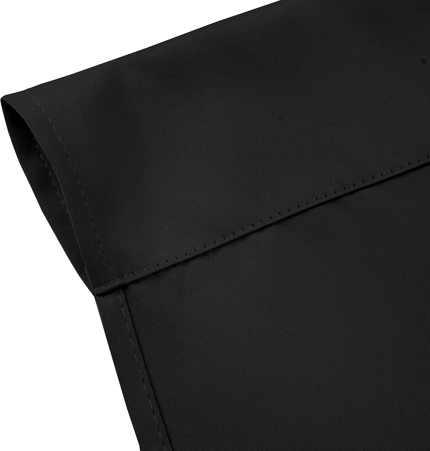 Black Blackout Curtains/42 X 63 Inch/Set of 2 Panels Rod Pocket Room Darkening Curtains for Bedroom