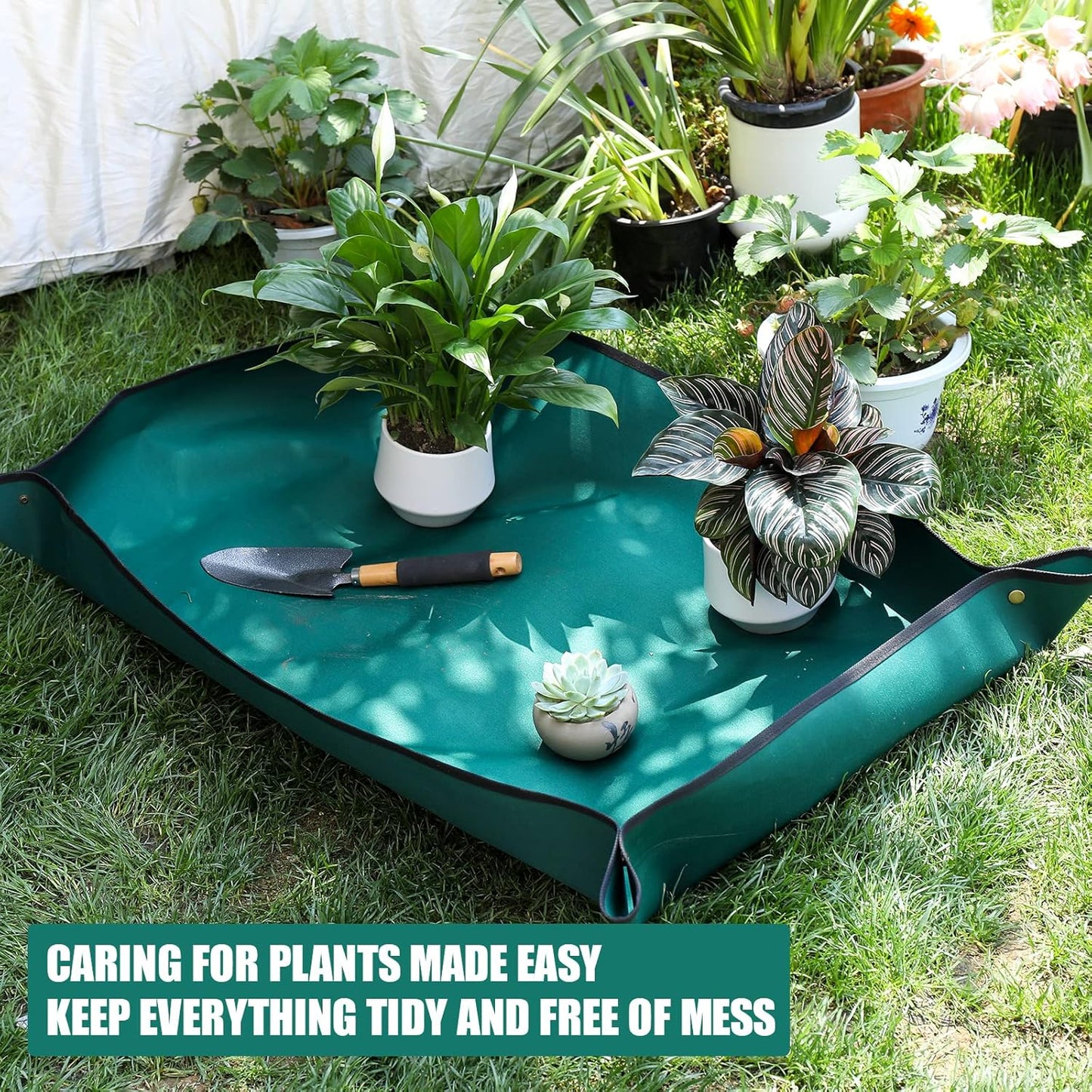 Oxford Fabric Plant Repotting Mat Waterproof Transplanting Mat Indoor Succulent Potting Mat Portable Gardening Mat