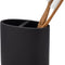 Matte Black Toothbrush Holder for Vanity Countertops, Small Toothbrush Holder - Matte Black Collection