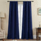 Blackout Curtains for Living Room, Thermal Insulated Rod Pocket Window Drapes for Bedroom, 2 Panels (42X84 Inch, Navy Blue)