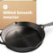 Cast Iron Skillet, Cook like a Pro with Smooth Milled, Organically Pre-Seasoned Skillet Surface,12-Inch, Designed in St. Louis