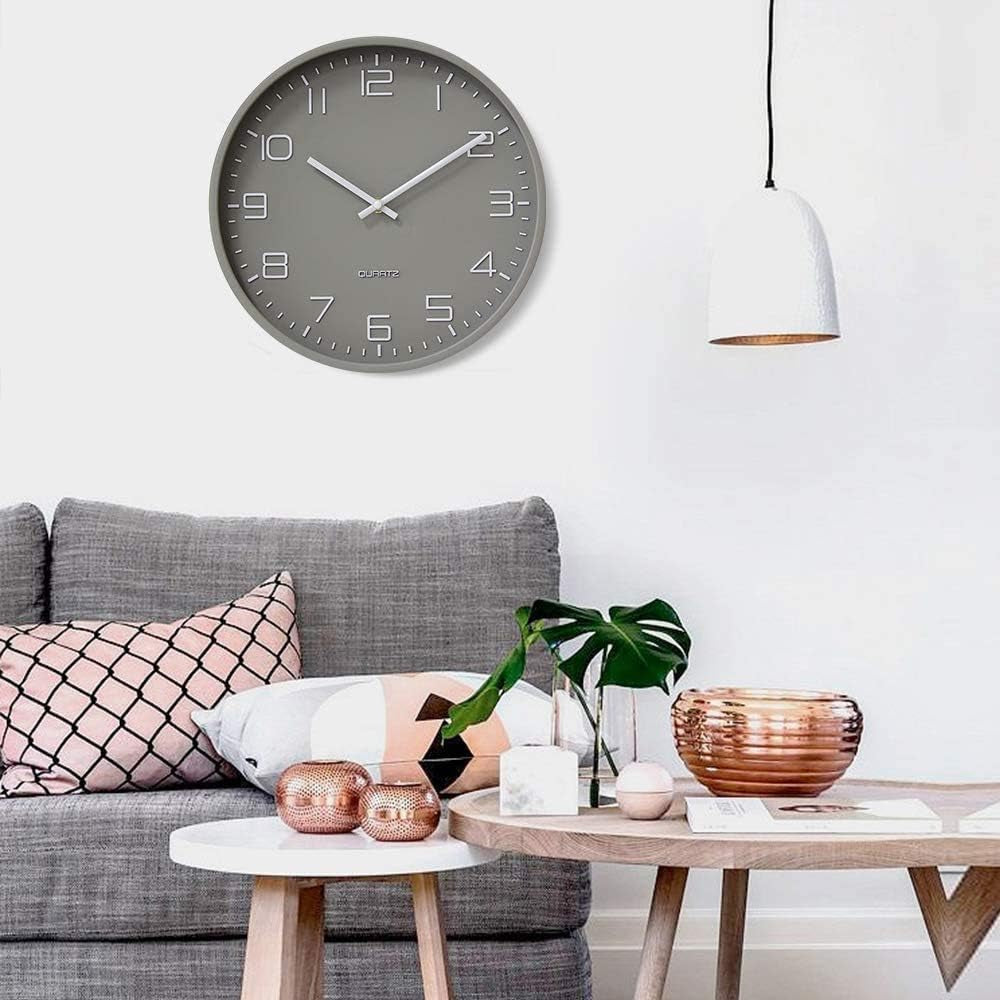 Wall Clocks for Living Room Bedroom Office Classroom Decor Small Silent Non Ticking Kitchen Wall Clock Battery Operated