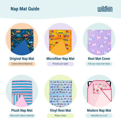 Original Nap Mat with Reusable Pillow for Boys & Girls, Perfect for Elementary Daycare Sleepovers, Features Hook & Loop Fastener, Cotton Blend Materials Nap Mat for Kids (Sharks)