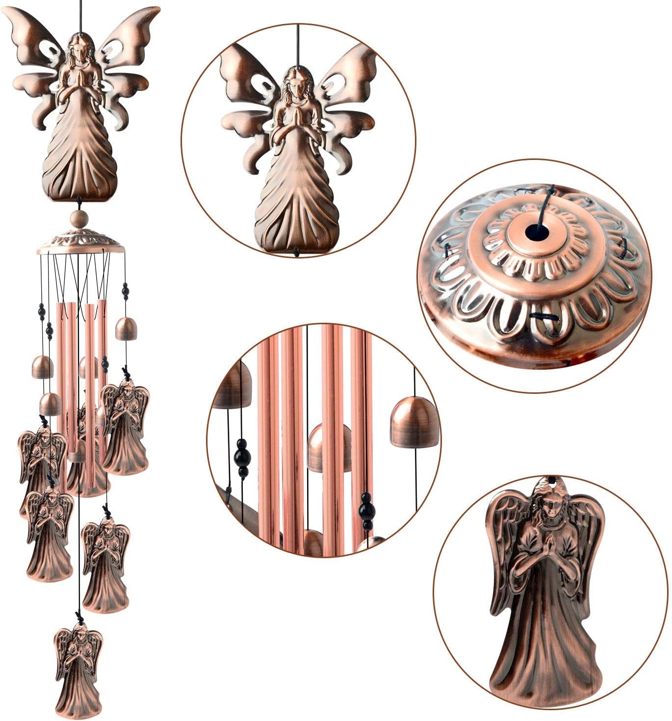 Angel Gifts for Grandma, Mother Wind Chimes,Birthday Gifts for Mom/Husband/Wife/Women/Aunt/Daughte/Friend/Niece/Sister/Teacher,Gardening Gifts,Memorial Windchime Outside,Yard Decor