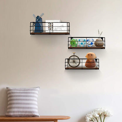 Floating Shelves Wall Mounted Set of 3, Hanging Storage Wall Shelf for Bathroom, Living Room, Bedroom, Kitchen Home Decor