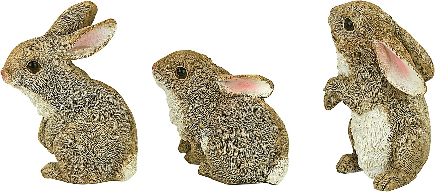 QM92008 the Bunny Den Rabbits Indoor/Outdoor Garden Animal Statues, 3 Inches Wide, 4 Inches Deep, 5 Inches High, Full Color Finish