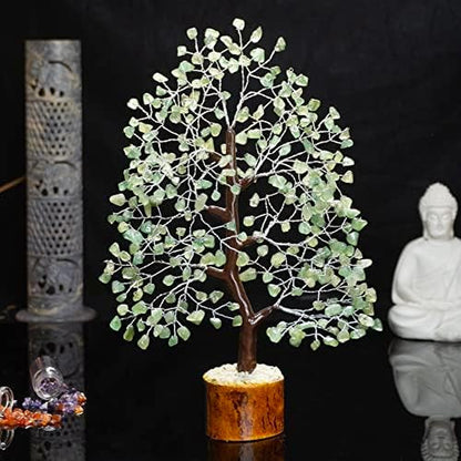 Green Jade Crystal Tree of Life - Chakra Tree for Positive Energy, Gemstone Tree, Feng Shui Tree Decor - Money Tree Bonsai - Healing Crystal Tree - Meditation Accessories, Spiritual Gift - Gem Tree