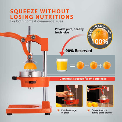 Heavy Duty Commercial Manual Hand Press Citrus Orange Lemon Juicer Squeezer Machine