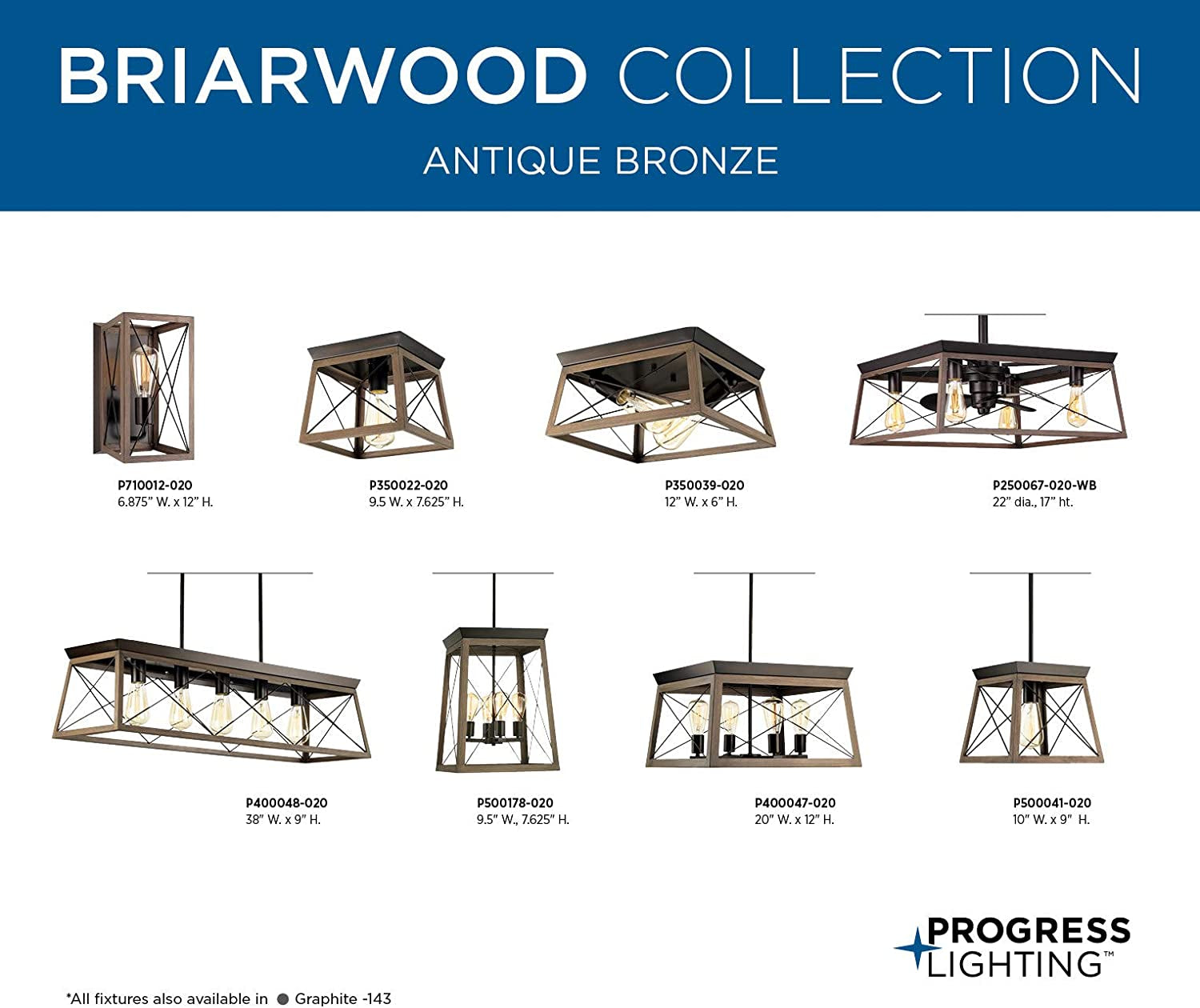 Briarwood Collection Antique Bronze Two-Light Farmhouse Flush Mount Ceiling Light