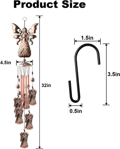 Angel Gifts for Grandma, Mother Wind Chimes,Birthday Gifts for Mom/Husband/Wife/Women/Aunt/Daughte/Friend/Niece/Sister/Teacher,Gardening Gifts,Memorial Windchime Outside,Yard Decor