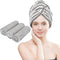 Microfiber Hair Towel Wrap anti Frizz Hair Turban Hair Drying Towel for Women Wet Hair Absorbent Hair Towel Wrap Head Wrap after Shower 10 X 25.5Inch 3Pack Gray