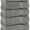 | Hotel & Spa Quality 100% Cotton Premium Turkish Towels | Soft & Absorbent (6-Piece Hand Towels, Gray)