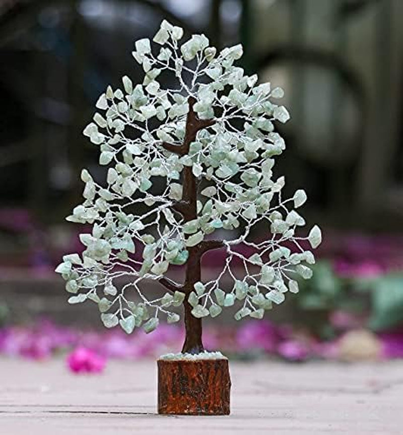 Green Jade Crystal Tree of Life - Chakra Tree for Positive Energy, Gemstone Tree, Feng Shui Tree Decor - Money Tree Bonsai - Healing Crystal Tree - Meditation Accessories, Spiritual Gift - Gem Tree