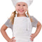 Kids Apron and Chef Hat Set, Adjustable Cotton Child Aprons with Large Pocket White Girls Boys Kitchen Bib Aprons for Cooking Baking Painting