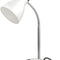 Metal Desk Lamp, Adjustable Goose Neck Table Lamp, Eye-Caring Study Desk Lamps for Bedroom, Study Room and Office (White)