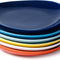 Porcelain Dessert Plates - 7.8 Inch Salad Plates, Small Plates Appetizer Plates Set of 6 - Dishwasher, Microwave, Oven Safe - Rainbow Palette Color