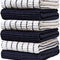 Pack of 6 Premium Bright Kitchen Towels Set - Striped Chef Weave Kitchen Hand Towels - Large, 380 GSM, Extra Absorbent - Dish Towels for Drying Dishes - Cotton Tea Towels - Kitchen Hand Towels - Navy