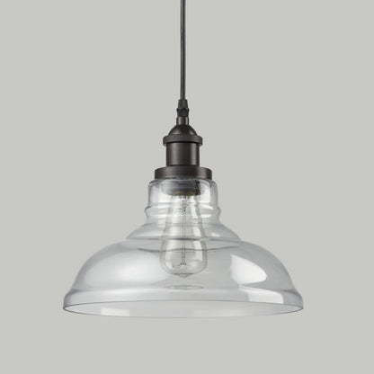 Ecopower Industrial Edison Vintage Style 1-Light Pendant Glass Hanging Light Kitchen Island Dining Pendant Lighting