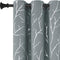 Light Grey Blackout Bedroom Curtains, Black Out Curtains 63 Inch Long 2 Panels, Window Curtains Panels, Windproof Elegant Tree Branches Silver Print Drapes 38W X 63L