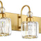 Gold Bathroom Vanity Lights 3-Lights Gold Crystal Vanity Lights over Mirror Modern Crystal Bathroom Vanity Lighting Fixtures