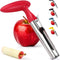 Premium Apple Corer Tool - Easy to Use and Clean - Sturdy Apple Core Remover with Sharp Serrated Blades - Stainless Steel Corers for Apple and Pear - Core Fruits with Ease(Red)